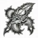 conch shell crab tattoo design idea