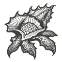 conch shell crab tattoo design idea