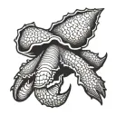 conch shell crab tattoo design idea