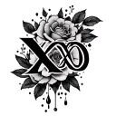 Xoxo tattoo design idea