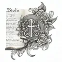 bible verse tattoo design idea