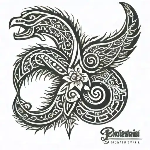 Polynesian patterns tattoo design idea