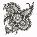 Polynesian patterns tattoo design idea