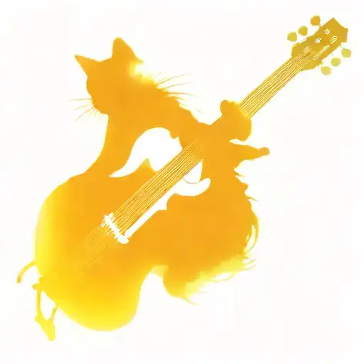 music sheet, cat, bass guitar, Jonathan, may7 1998, trombone tattoo design idea