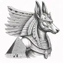 anubis egiptian god tattoo design idea