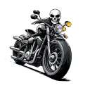 simple cosmic ghost rider tattoo design idea