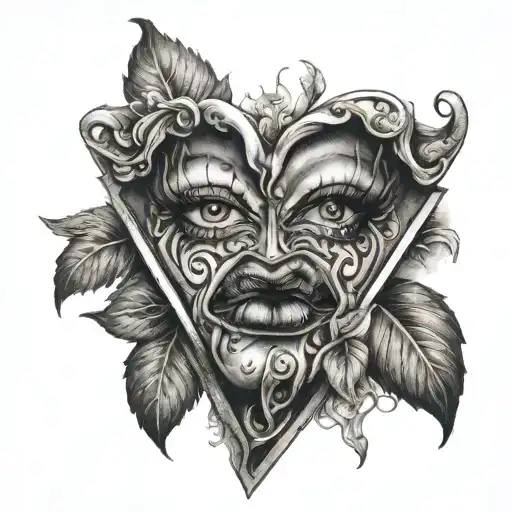 kiss mark tattoo design idea