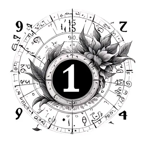 Numerology tattoo design idea