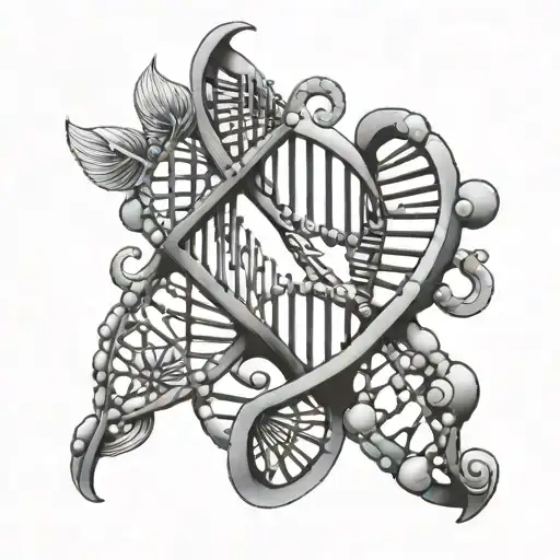 DNA double helix tattoo design idea