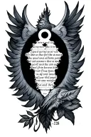 Biblical Scripture writing 19:26 tattoo design idea