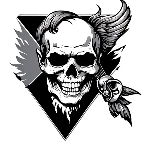 Rockabilly rebel losange tattoo design idea