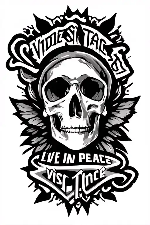 audi vide tace si vis live in peace tattoo design idea