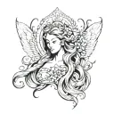 virgo goddess tattoo design idea