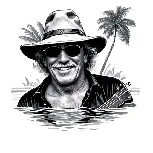 Jimmy Buffett tattoo design idea