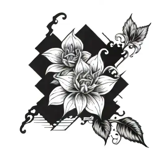 illusion art tattoo design combining elementFor your intention of enhancing self-confidence and improving financial circ tattoo design idea