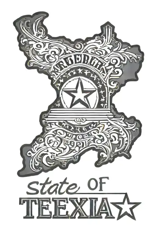 state of texas outline with the word redneck pride  tattoo design idea