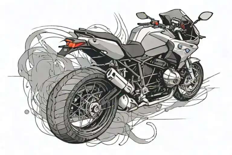 bmw plain back ground simple tattoo design idea