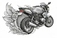 bmw plain back ground simple tattoo design idea