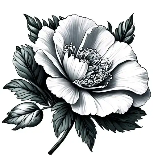 Carnation And Snowdrop tattoo design idea