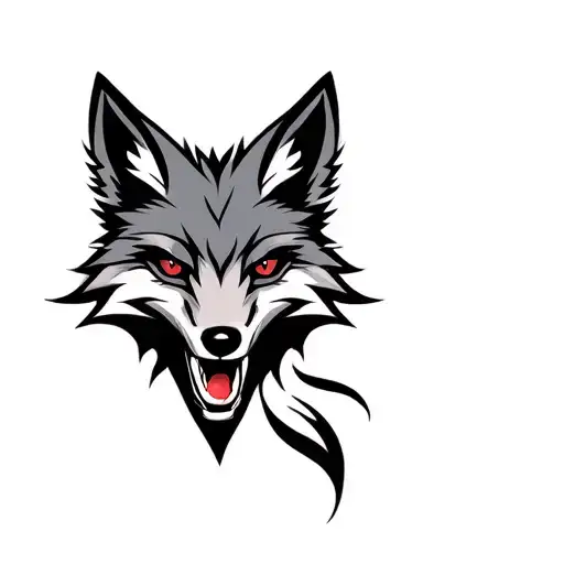 Fox Face tattoo design idea