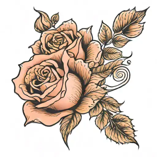 rose fine line with birthyear (1977) as the stung  tattoo design idea