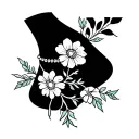 flowers on ankle bracelet tattoo design idea
