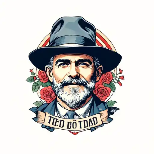 dad memorial tattoo design idea