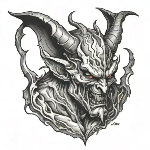 demon devil tattoo design idea