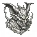 demon devil tattoo design idea