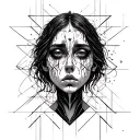 Sadness, Depression, Pain misery suffering tattoo design idea