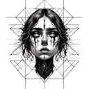 Sadness, Depression, Pain misery suffering tattoo design idea