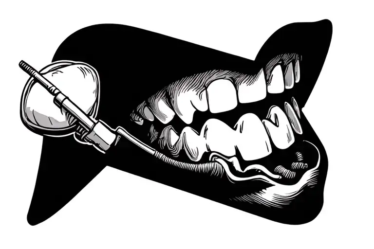 dentist themed tattoo tattoo design idea