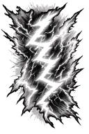 black and white lightning striking tattoo design tattoo design idea