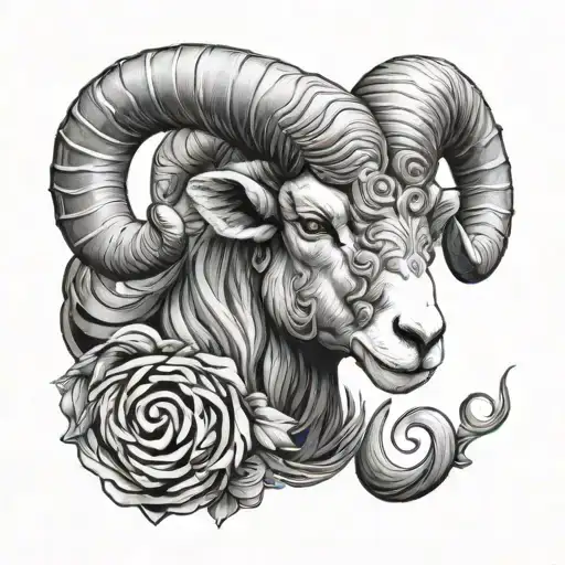 aries ram tattoo design idea
