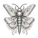 death moth tattoo design idea