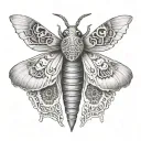 death moth tattoo design idea