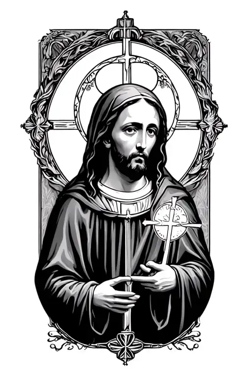 Catholic tattoo design idea