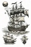 the black pearl ship   tattoo design idea