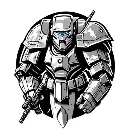 a warhammer 40k space marine tattoo design idea