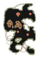 Aries symbol made of keys and red blood cells tattoo design idea