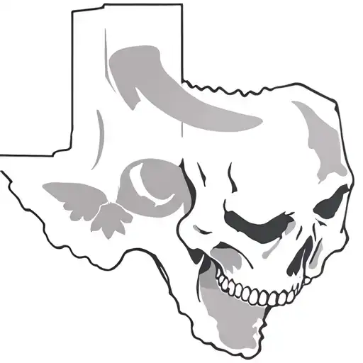 Texas style tattoo of skulls and parsley Texas related stuff with filigree that looks like ingraving  tattoo design idea