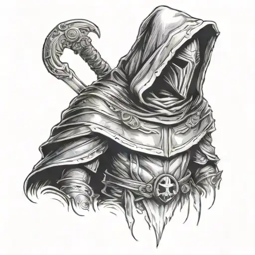 executioner with pointed hood tattoo design idea