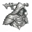 executioner with pointed hood tattoo design idea