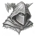 executioner with pointed hood tattoo design idea