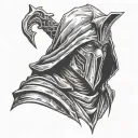 executioner with pointed hood tattoo design idea