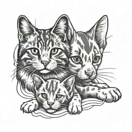 cat and dog paw print tattoo outer arm tattoo design idea