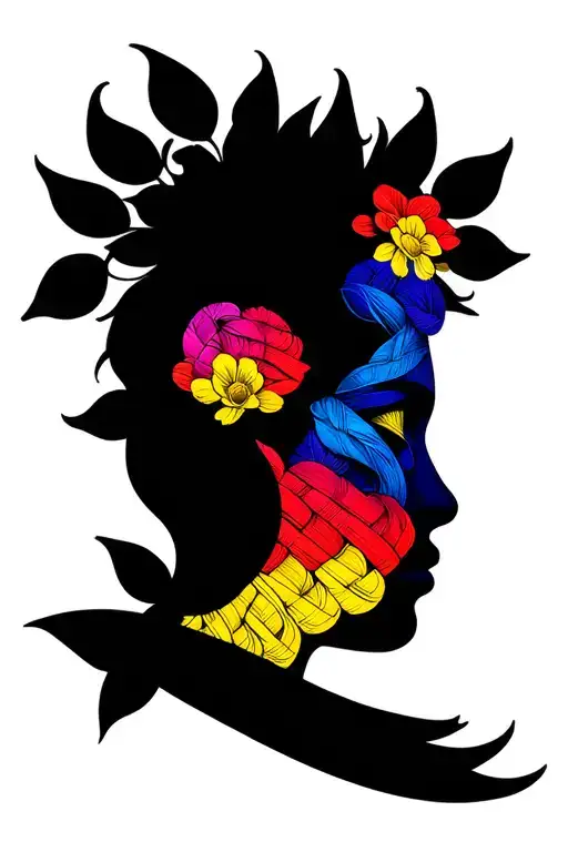 Romanian culture weaving elements tattoo design idea