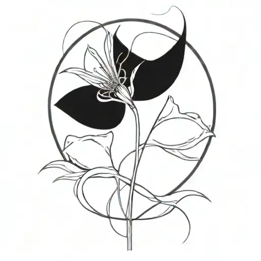 Spider Lily tattoo design idea