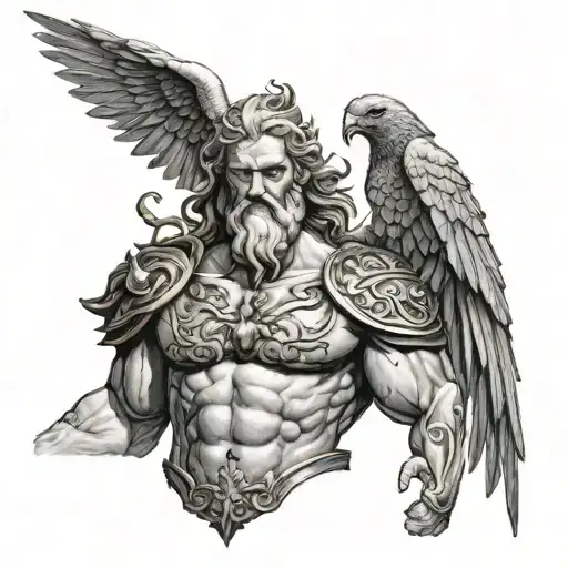 The chest piece I want to do Greek mythology Add Zeus Poseidon and hades it is a tattoo design tattoo design idea