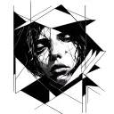 Sadness, Depression, Pain misery suffering tattoo design idea